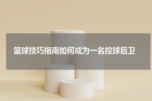  篮球技巧指南如何成为一名控球后卫